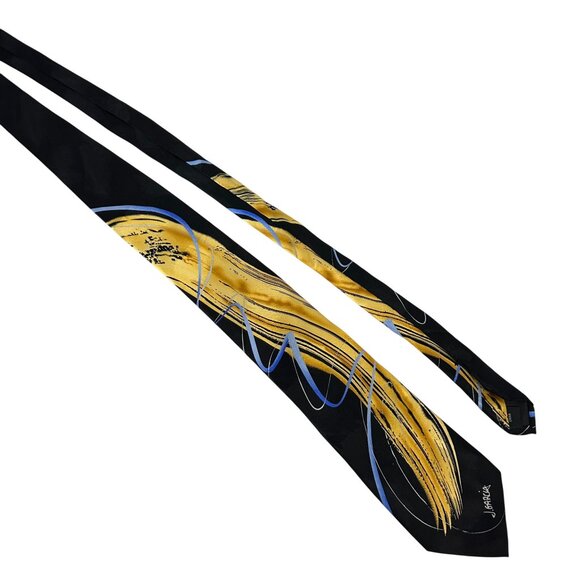 J Garcia Butterfly Study Special Silk Tie Black Gold Blue Artist Proof No 7 - Picture 2 of 6